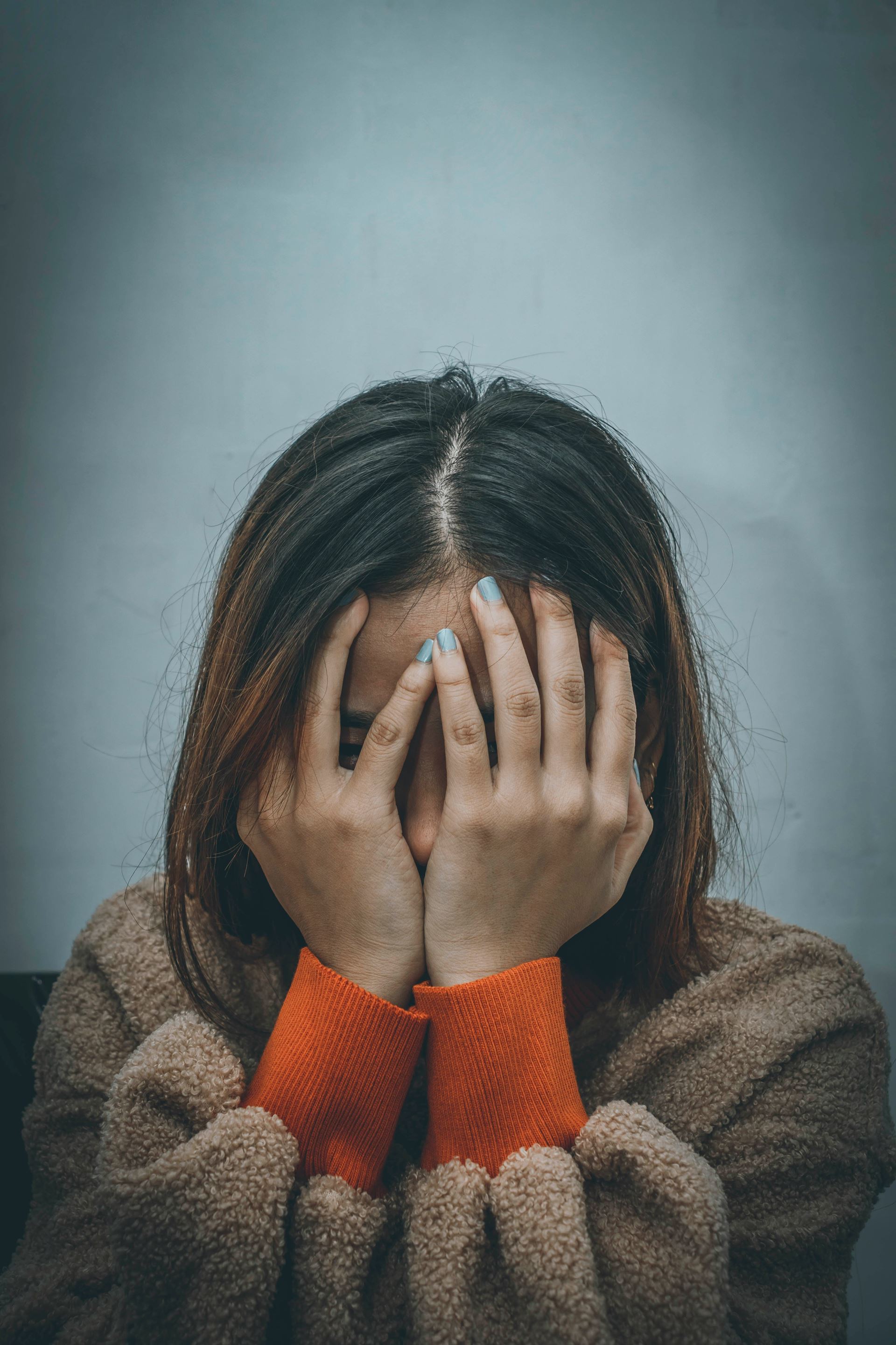 distressed woman